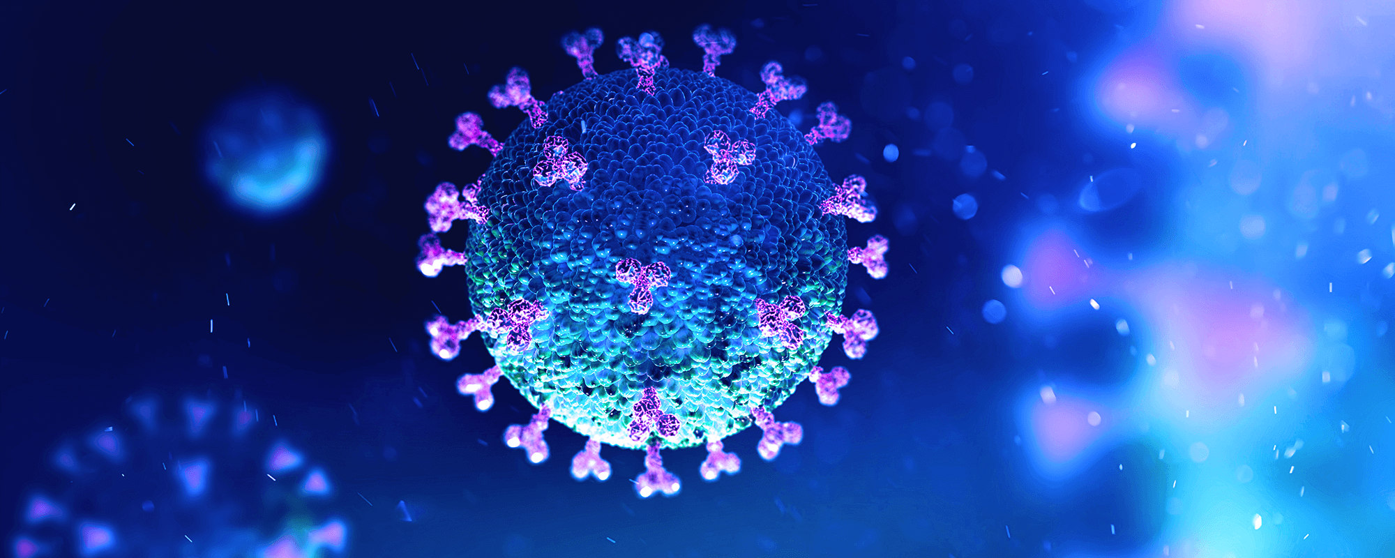 covid-19 virus close-up