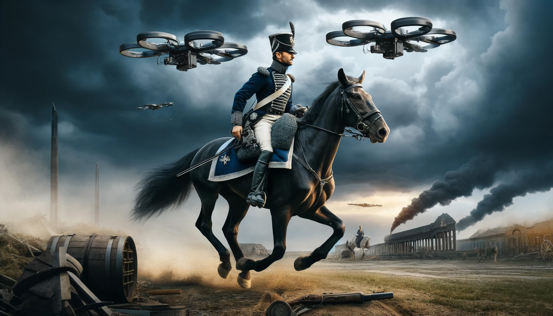 Prussian Soldier with drones