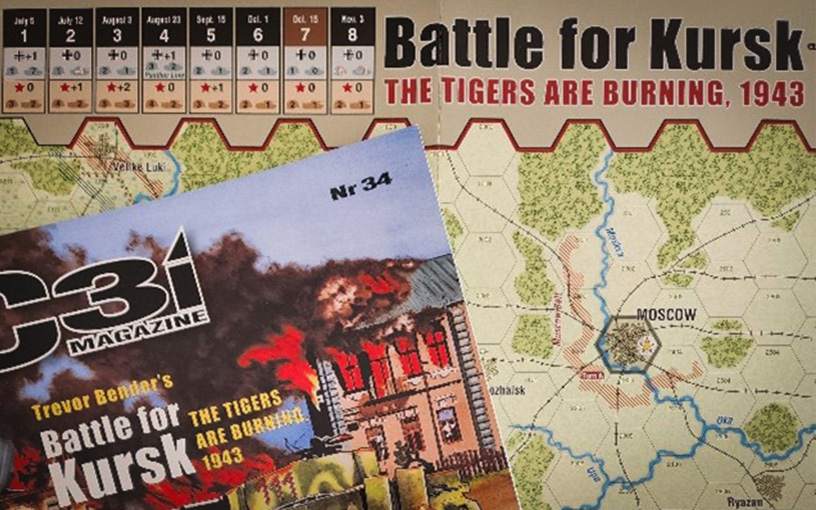 Battle for Kursk hero image showing the game board and the instruction manual