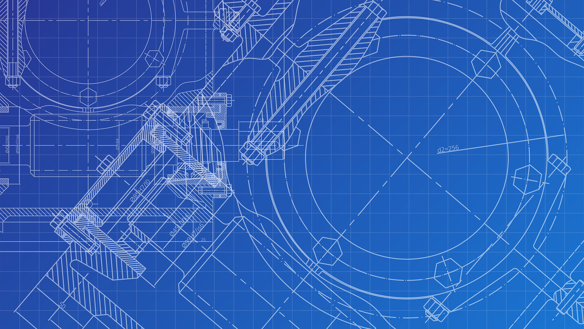 A Blueprint at a slanted angle