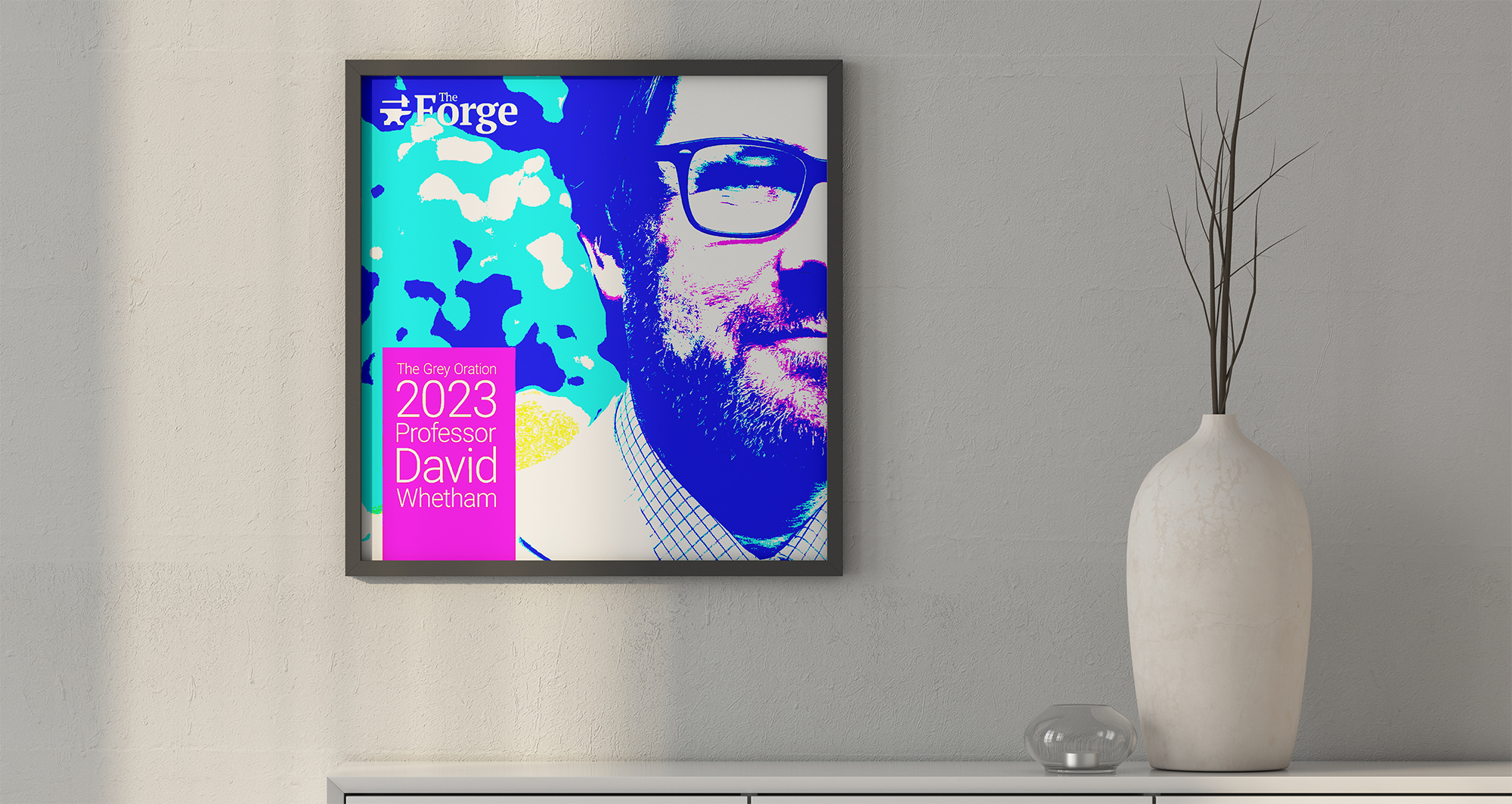 Podcast Art on a wall