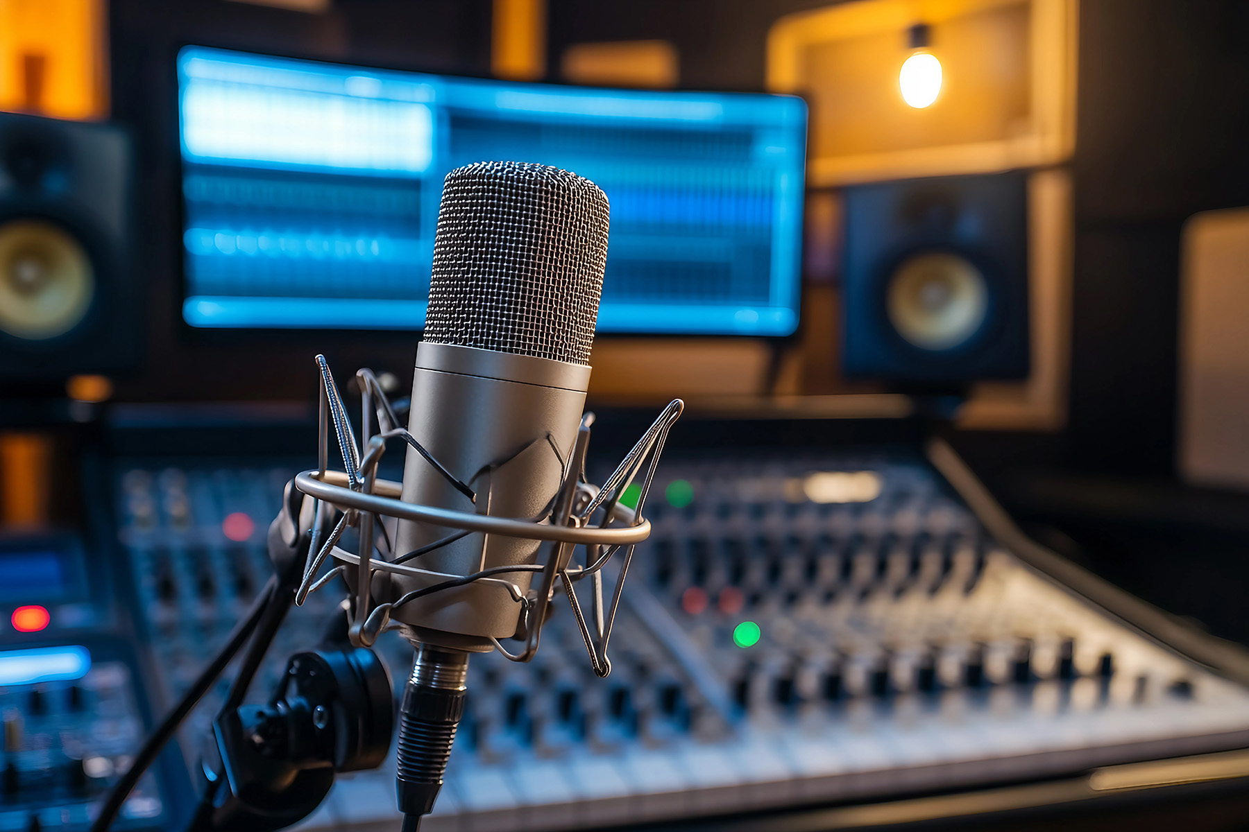 A Microphone in a Studio