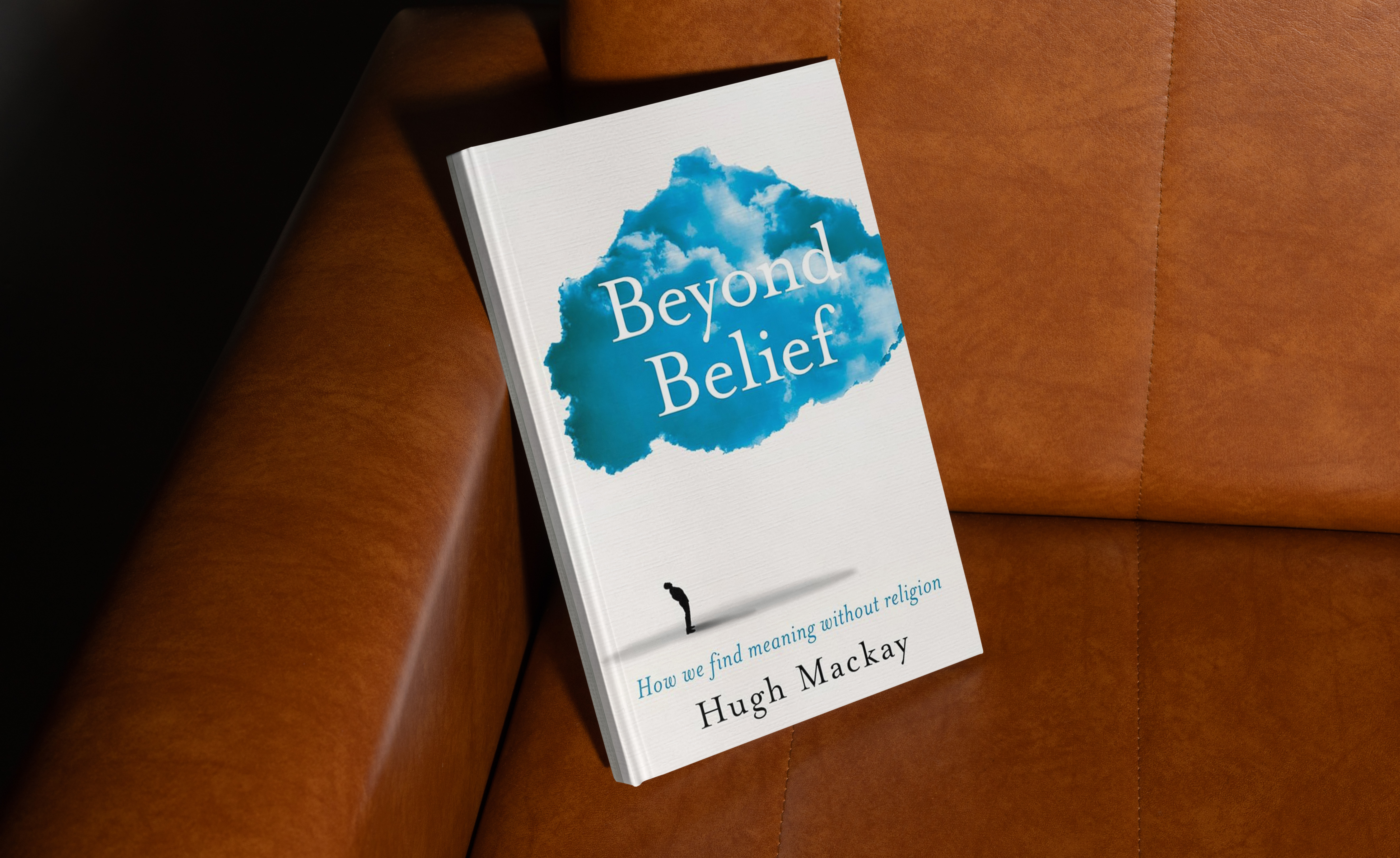 Boook Cover for Beyond Belief, a man looking up at a blue cloud