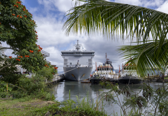 New Zealand Ship at dock - Image courtesy of the Nex Zealand Defence Force