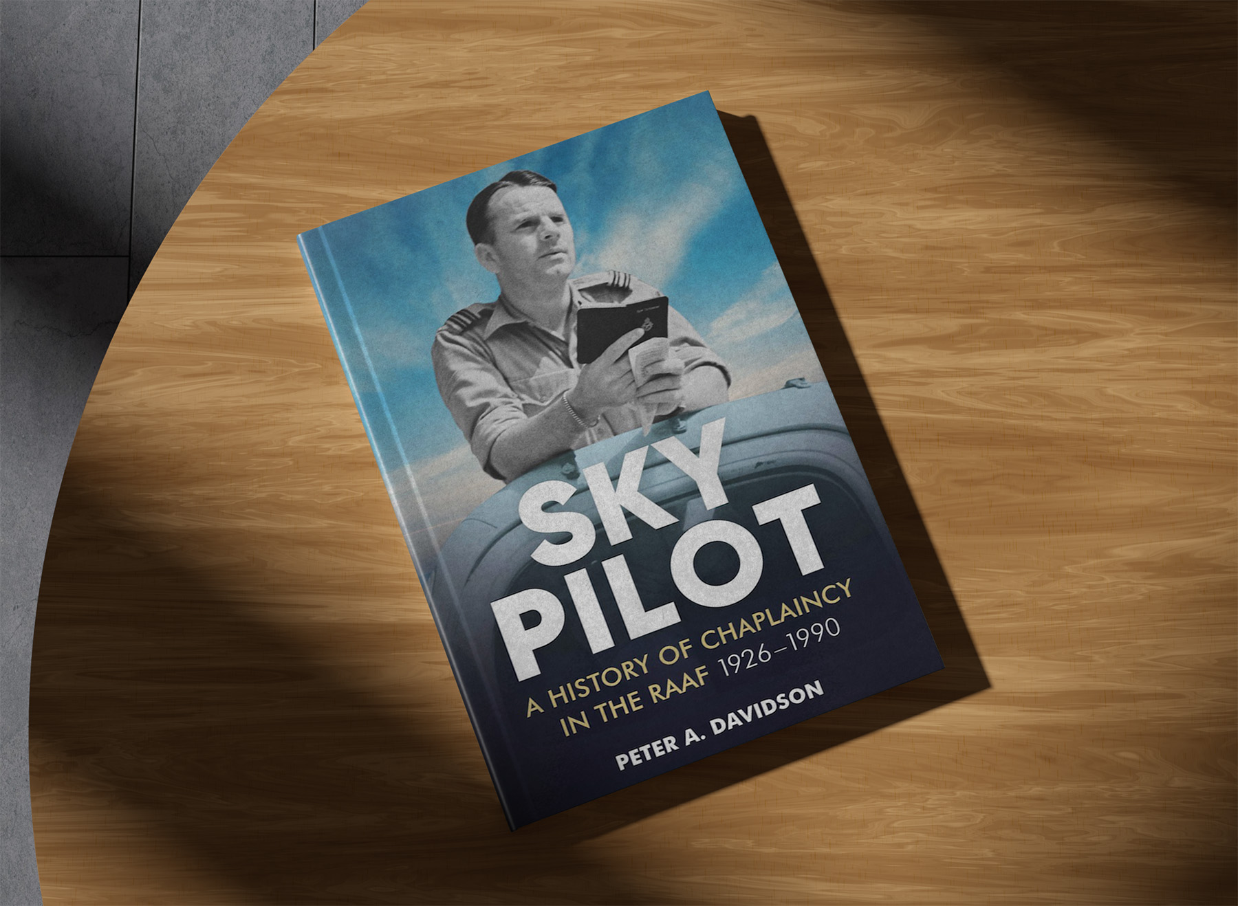 The Sky Pilot book resting on a table
