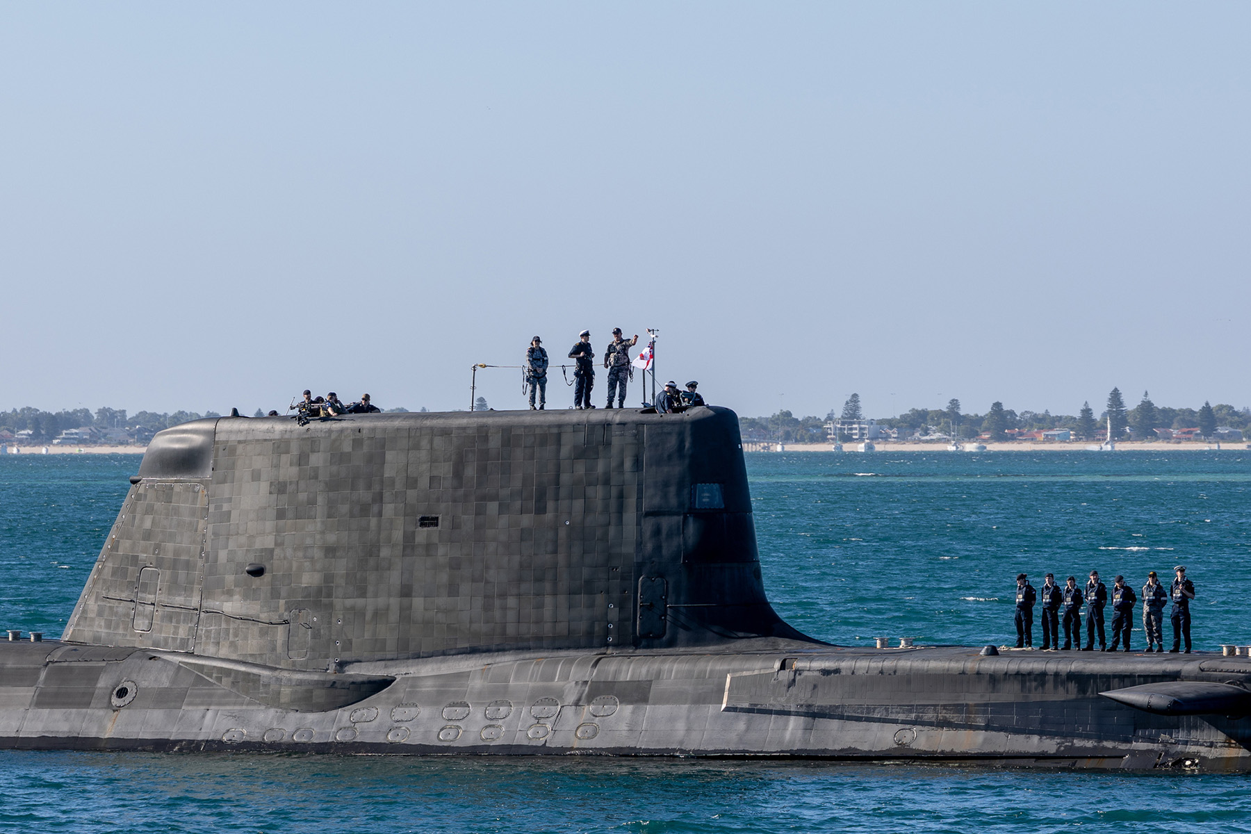 HMS Anson coming in to dock