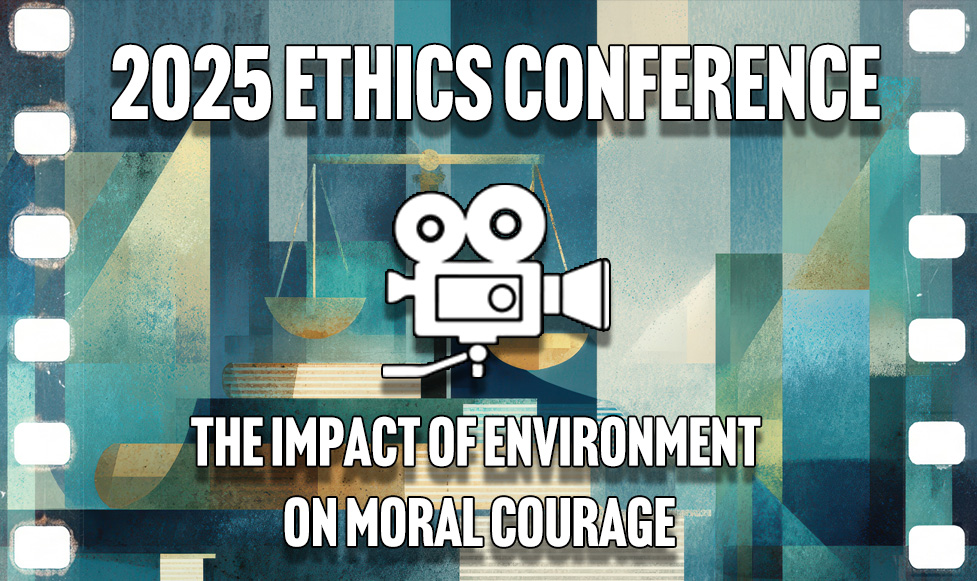 TItle Slide for The impact of environment on moral courage with abstract graphics
