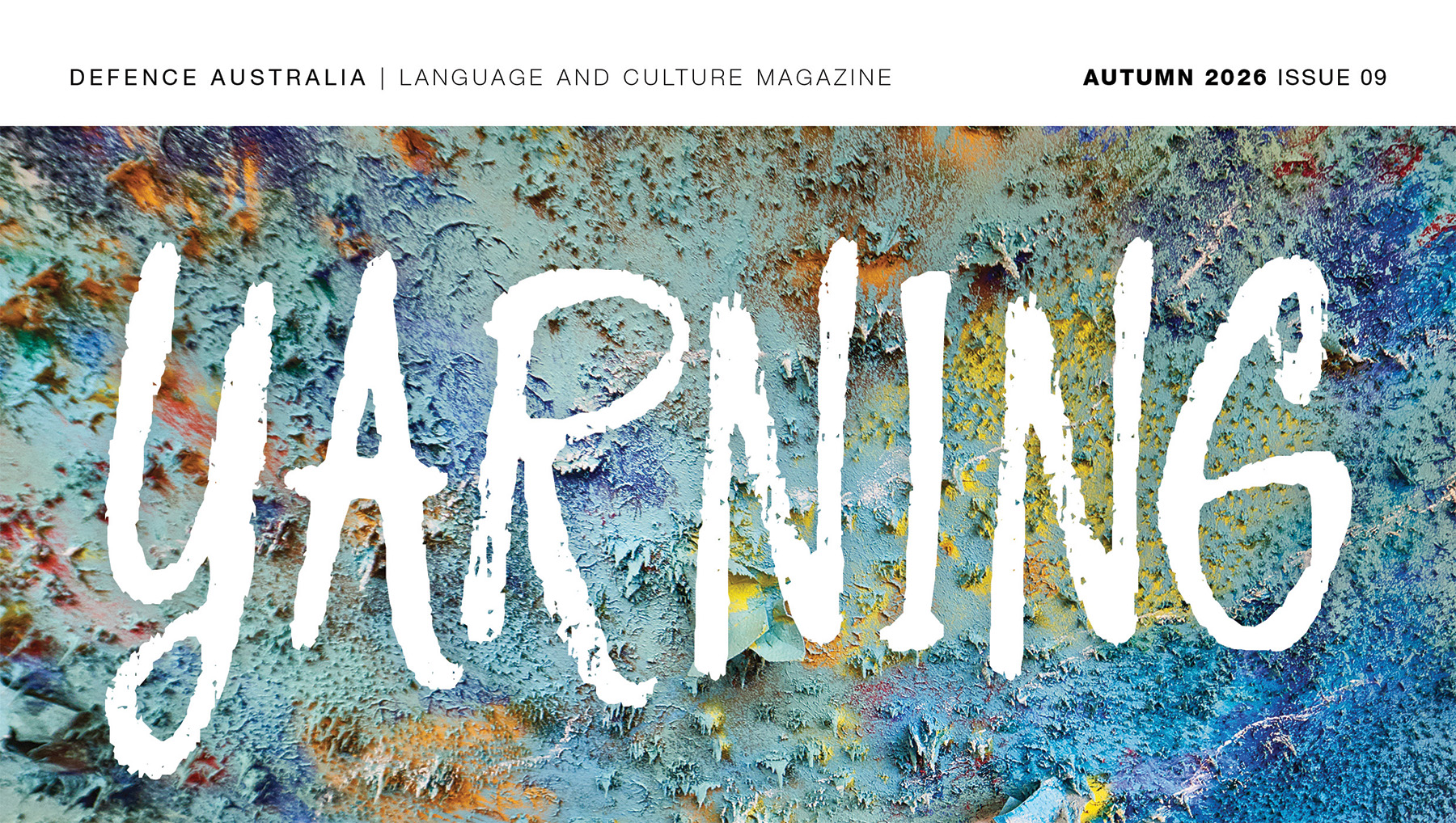 The word Yarning from the cover art
