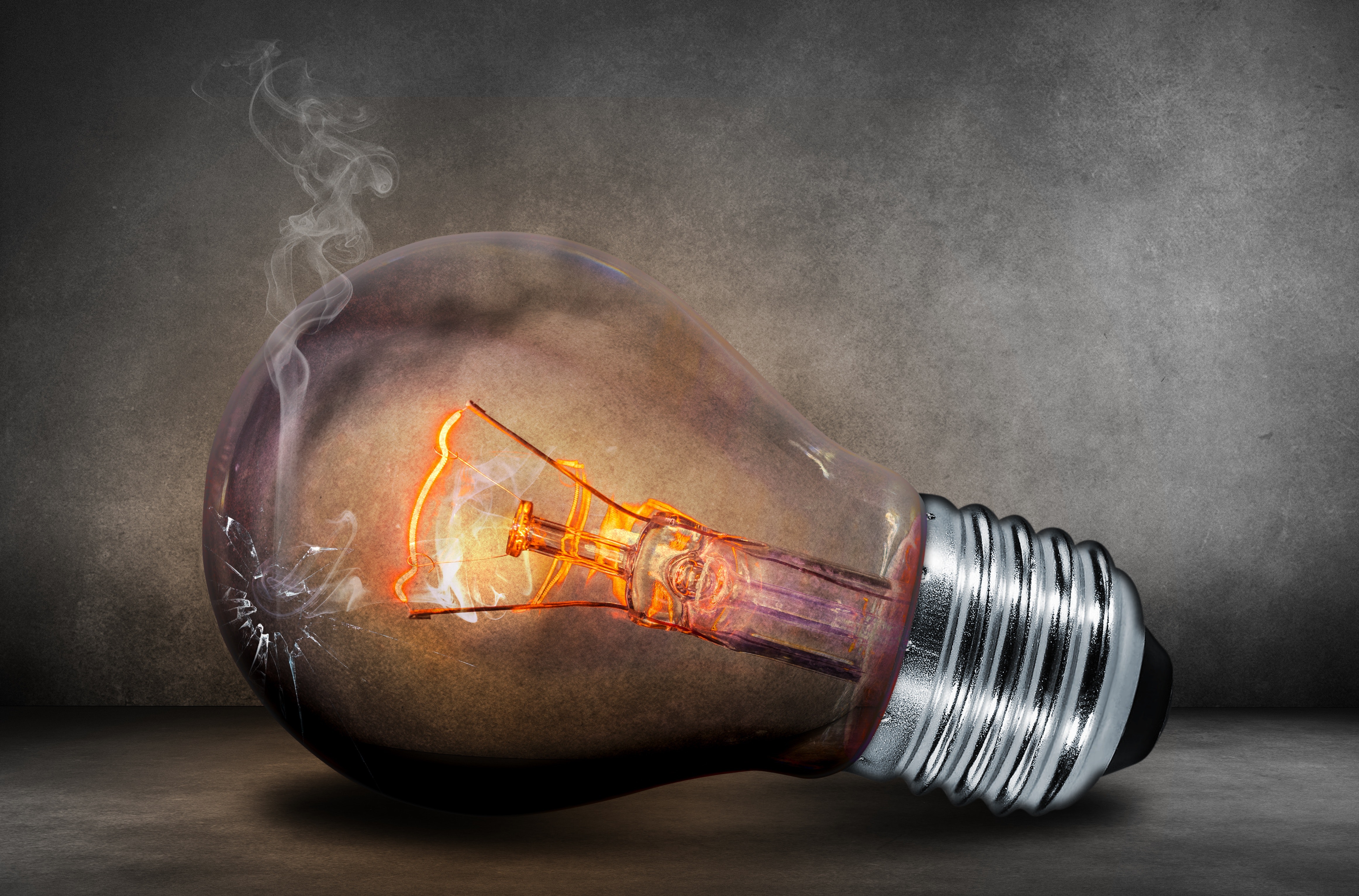 Lightbulb Cracked lightbulb