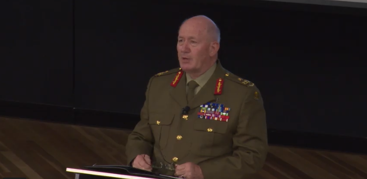 General Sir Peter Cosgrove, AK, MC addressing ADFA Trainees