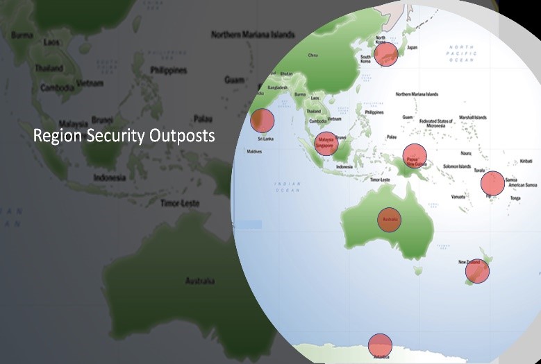 digital image of the world globe with hotspots higlighted in certain countries