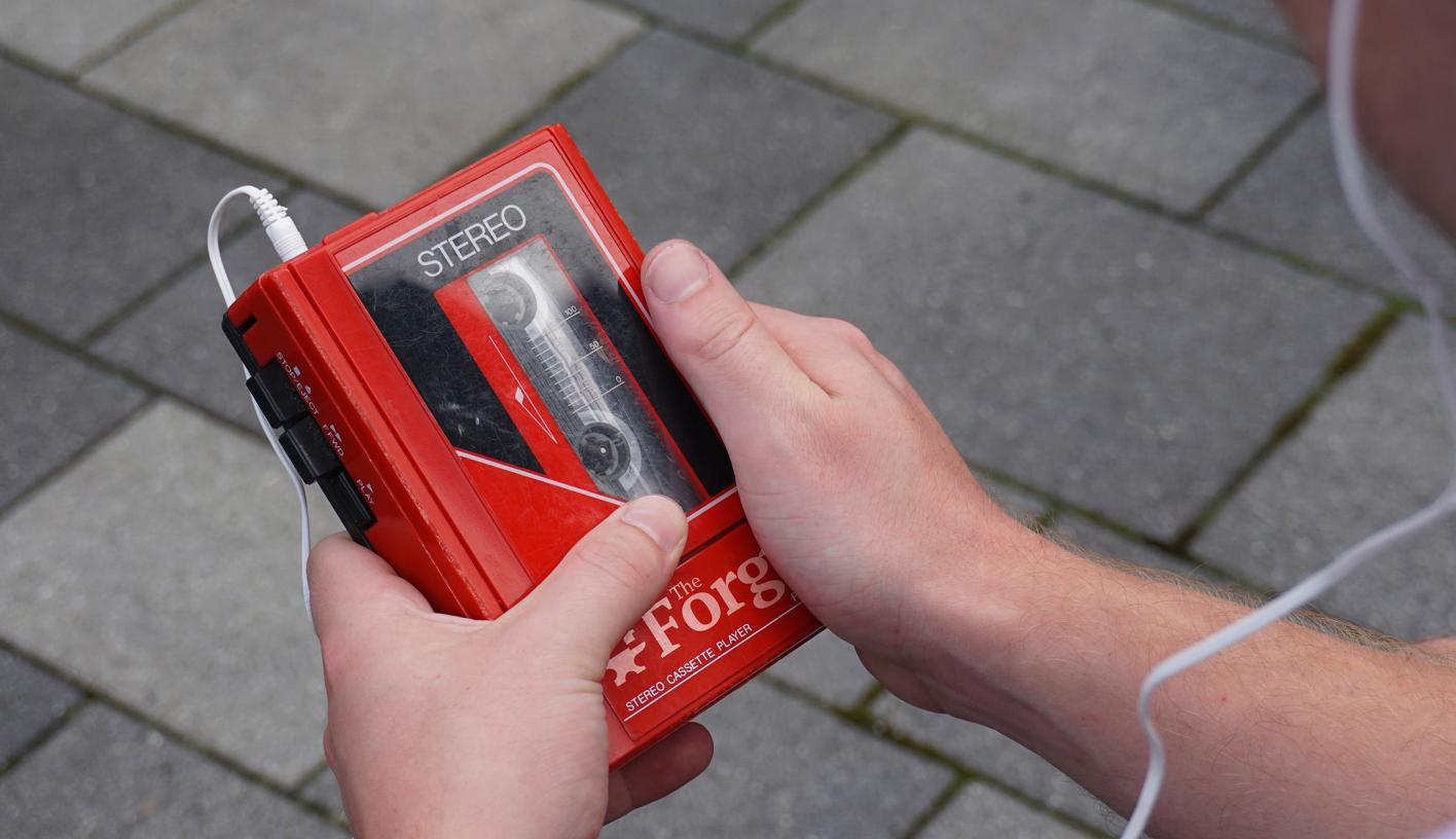 A Walkman labelled as The Forge