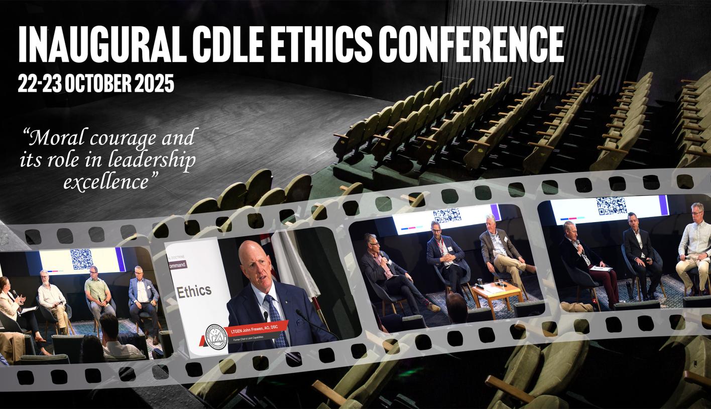 The promo image showing a lecture theatre with a film strip across it with scenes from the videos. It is title for the conference.