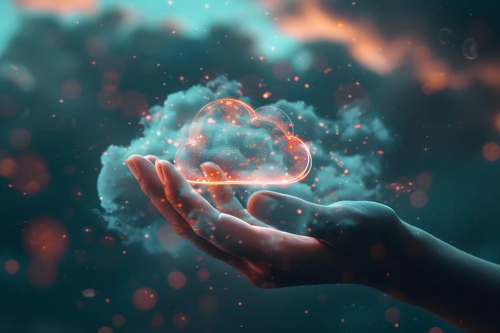 A Hand holding a cloud of possibilities