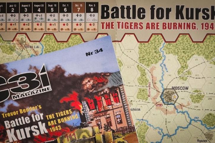 Battle for Kursk hero image showing the game board and the instruction manual