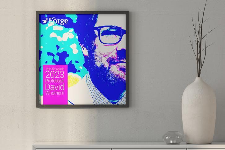 Podcast Art on a wall