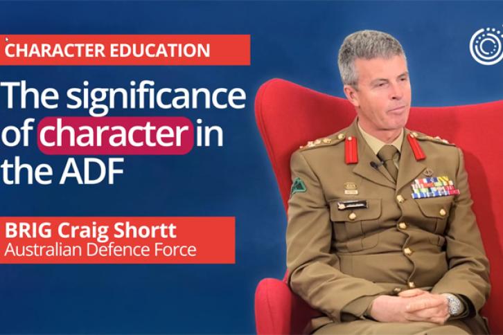 Title slide: Charactereducation, The significance of character in the ADF BRIG Craig Shortt Australian Defence Force
