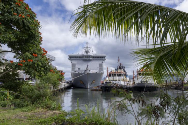 New Zealand Ship at dock - Image courtesy of the Nex Zealand Defence Force
