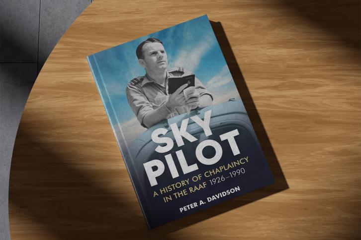 The Sky Pilot book resting on a table