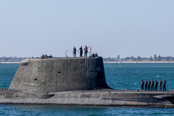 HMS Anson coming in to dock