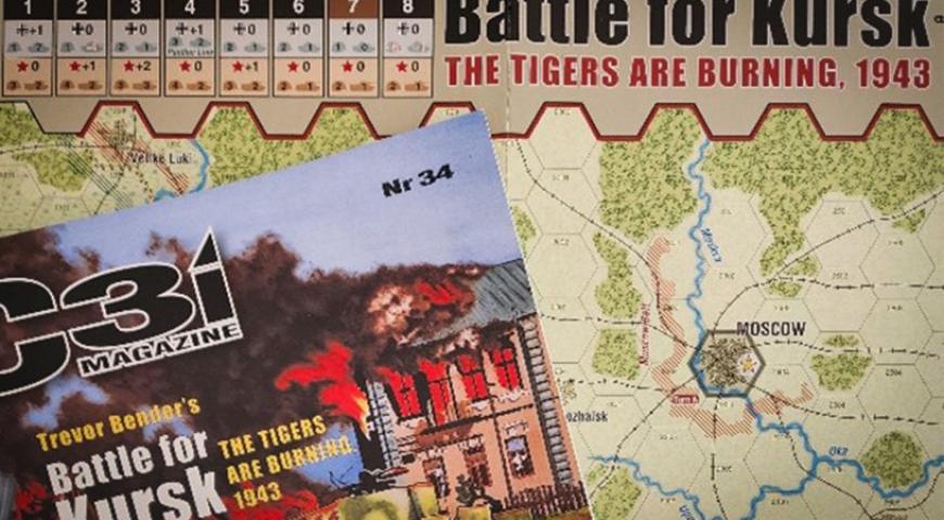 Battle for Kursk hero image showing the game board and the instruction manual