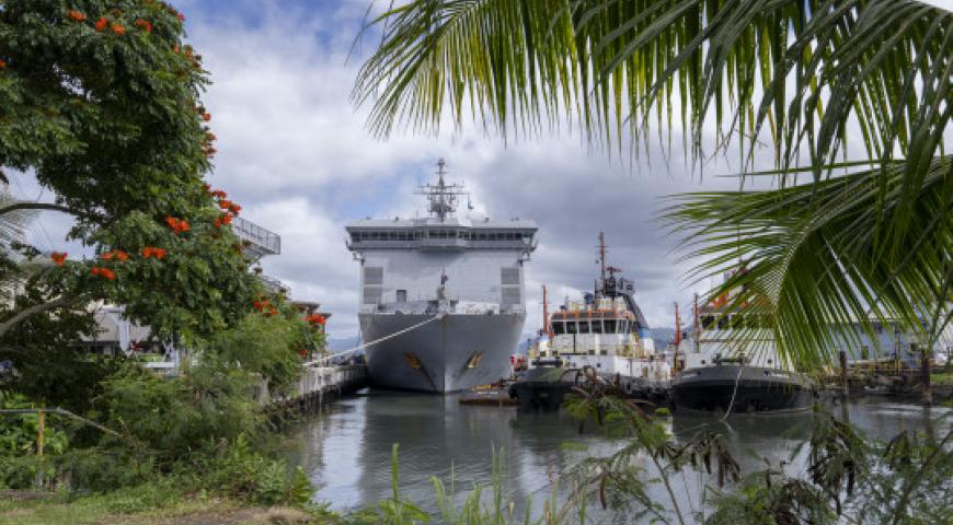 New Zealand Ship at dock - Image courtesy of the Nex Zealand Defence Force