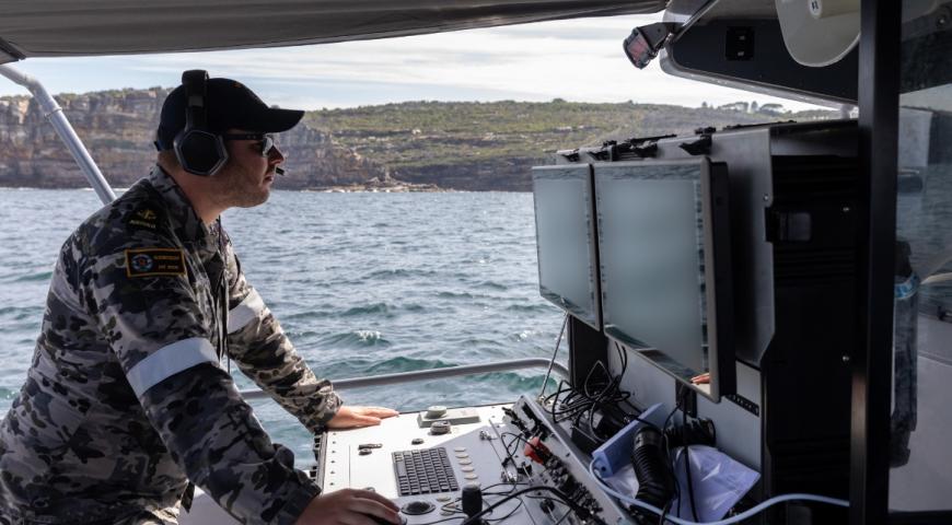 Naval Officer on a boat