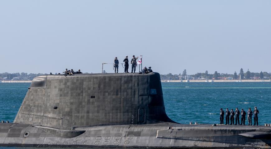 HMS Anson coming in to dock