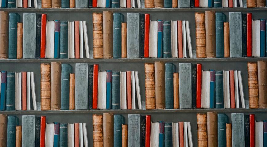 Books on a bookshelf