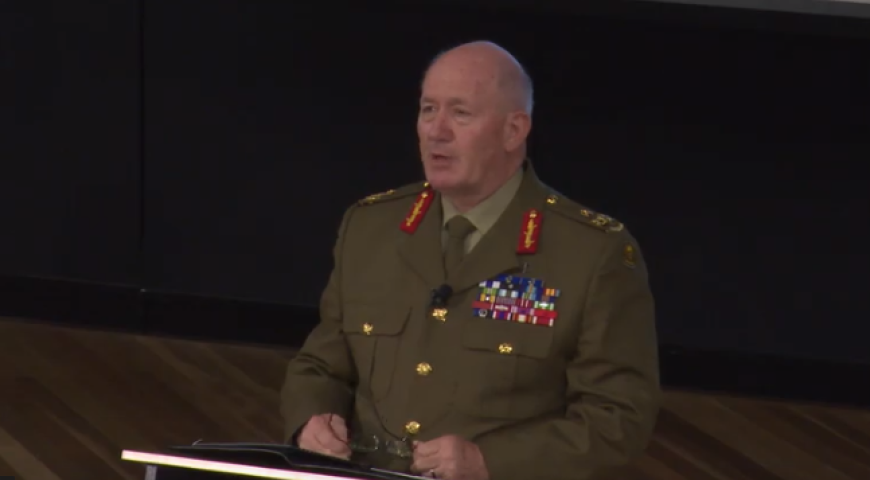 General Sir Peter Cosgrove, AK, MC addressing ADFA Trainees