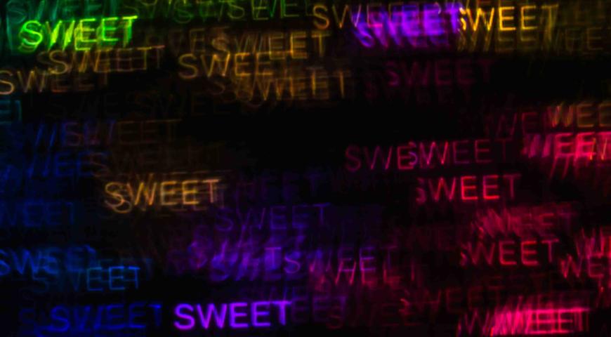 the word sweet in multiple colors