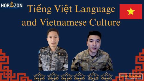 Tieng Viet and Vietnamses Culture, showing the title and Vietnam flag, featuring AB Nguyen Le & SIG To Nguyen