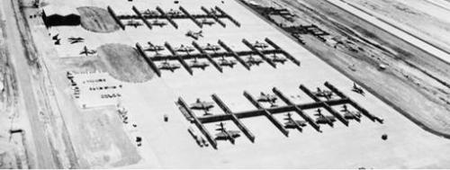 RAAF Canberra bombers in revetments at Phan Rang, South Vietnam