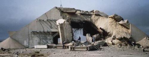 Iraqi Hardened Aircraft Shelter destroyed by coalition bombs during the Gulf War