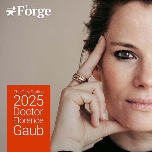 Cover for Dr Florence Guab's Grey oration 2025. 